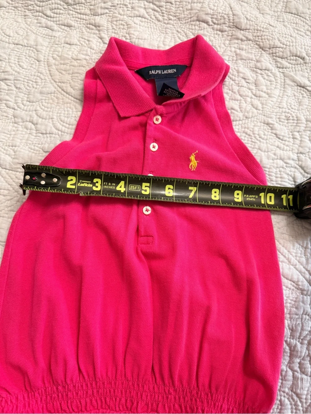 Ralph Lauren Girls Pink Romper
